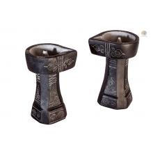 Soapstone Stand Oil Lamp (Pair)
